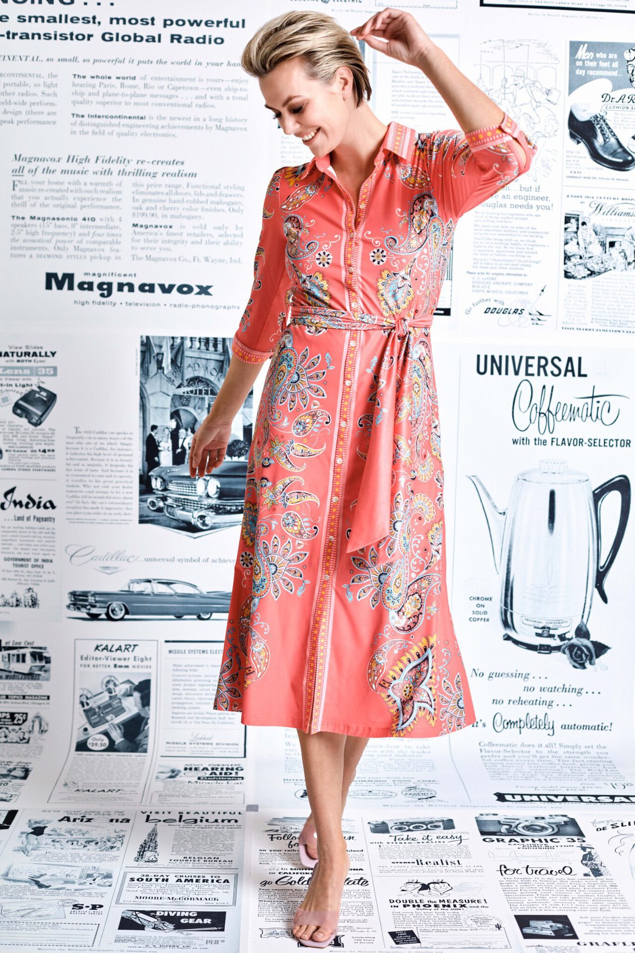 Ongewijzigd autobiografie partitie K-design lange jurk met strik riem – Masseus Mode